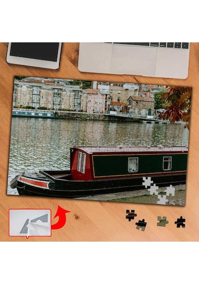İtalya, Venedik, Tekne, Evler 240 Parça Puzzle Yapboz Tablo-664