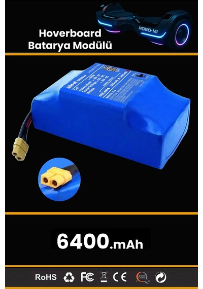 Hoverboard 6400mAh Elektrikli Kaykay Bataryası