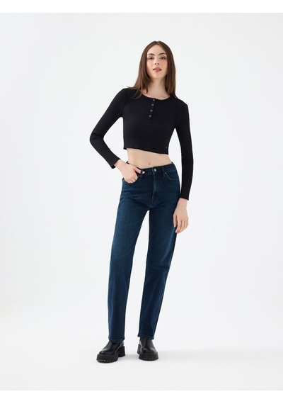LOFT Comfort Straight Comfort Fit Kadın Pantolon Lf2040544 Q1.v1 Denim