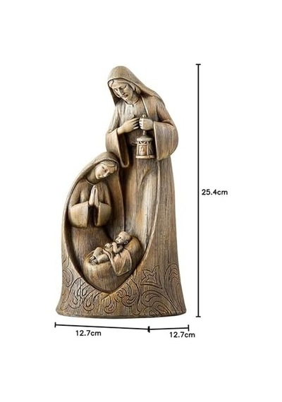 Avalon Galeri Noel Figürleri - Oyma Ahşap Görünümlü Joseph Mary Ve Jesus Masa Üstü Doğum Heykelcik, 25,8 Cm, Kutsal Aile Avalon Galeri Noel Figürleri - Oyma Ahşap Görünümlü Joseph Mary Ve Jesus Masa Üstü Doğum Heykelcik, 25,8 Cm, Kutsal Aile