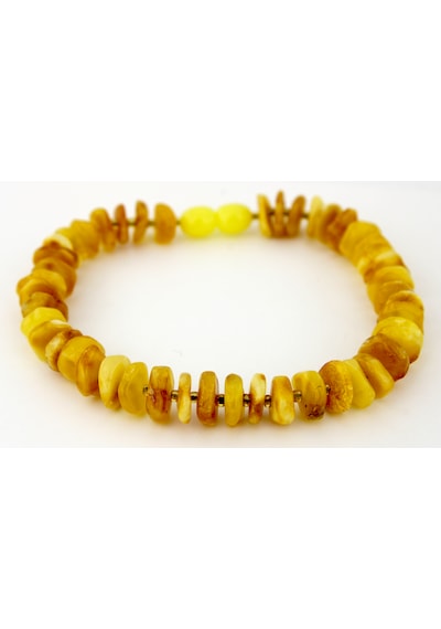 Kehribar Bileklik Amorf Tasarım Ambergold Blk23-100 Çok Renkli