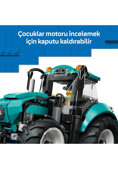 LEGO® City Traktör 60498 - 6 Yaş ve Üzeri Çocuklar İçin Çiftçi Minifigürlü Yaratıcı Oyuncak Yapım Seti (88 Parça)