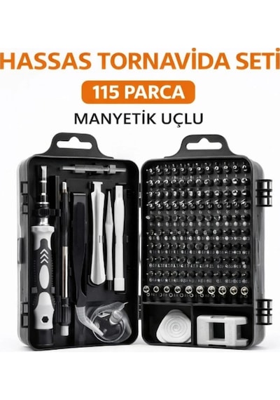 115 Parça Manyetik Uçlu Hassas Tornavida Seti Diğer