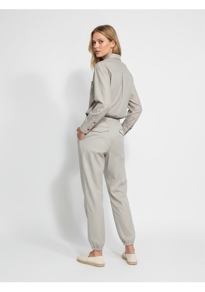 Xint Bej Formunu Koruyan Oversize Pantolon 201336