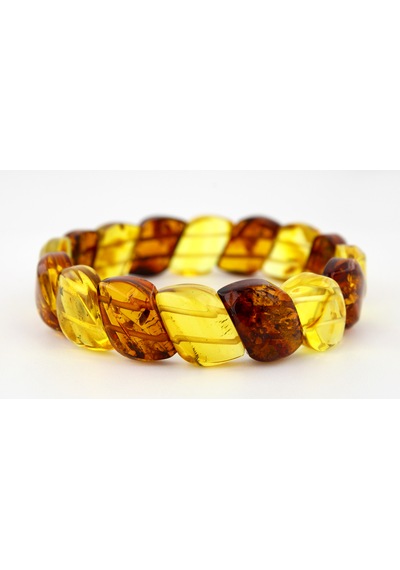 Kehribar Bileklik Özel Roleks Tasarım Ambergold Blk23-44 Çok Renkli