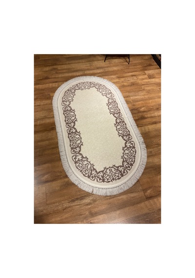Daphne 11016a Lila-krem Oval Halı Çok Renkli