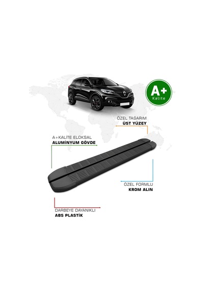 Renault Kadjar Yan Basamak 2015 2022 Model S-line Siyah