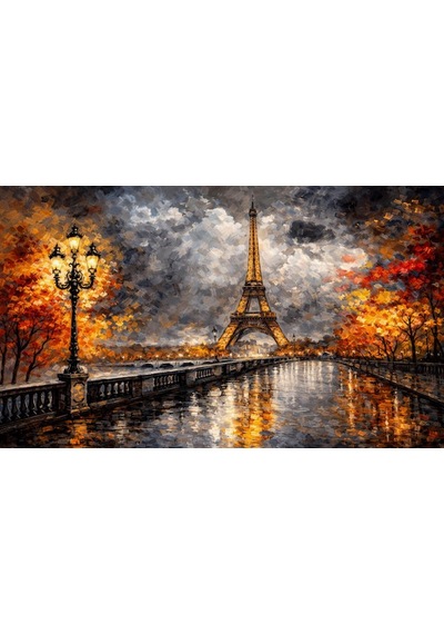 Eyfel Kulesi Kanvas Tablo Paris İn Romantik Atmosferini Evinize Taşıyın