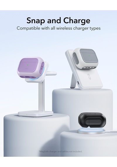 Apple AirPods Uyumlu Pro 3 2025 Orbit Hybrid Manyetik Halolock Magsafe Kılıf Lavanta