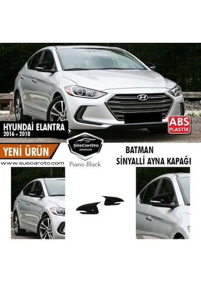 Hyundai Elantra Sinyalli 2016-2018 Batman Yarasa Ayna Kapağı Pian