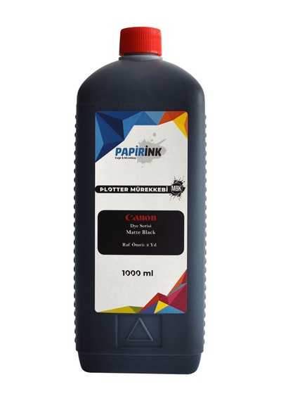 Papirink Canon Uyumlu Plotter Mürekkebi 1000 gr Dye Matte Black