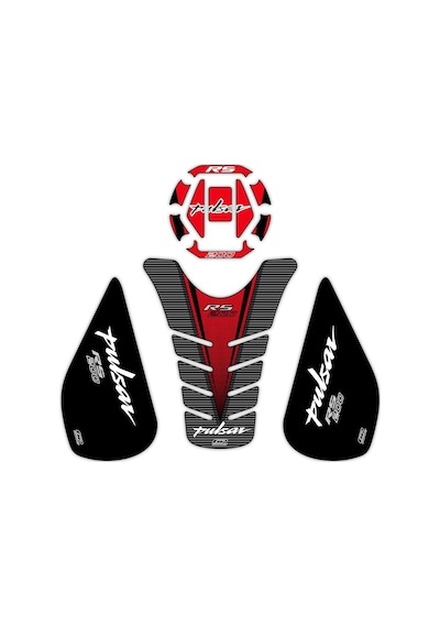 GP Kompozit  Bajaj RS 200 2015-2020 Uyumlu Tank Pad Seti Kırmızı