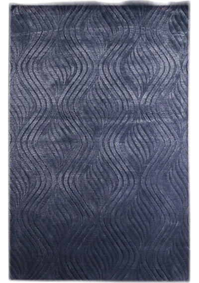 Çam Halı Emboss Jr 10 Blue Modern Desen Yeni Zellanda Yünü Ve Vis 130X190 Mavi
