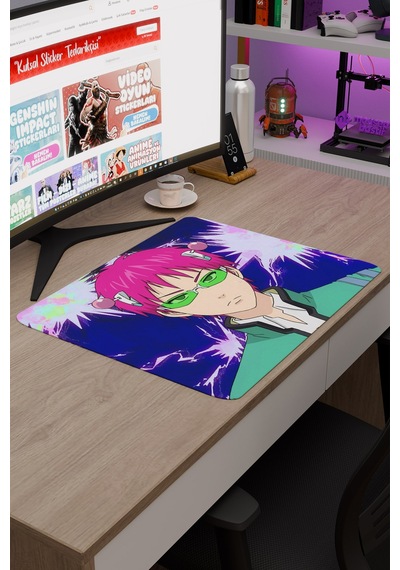 Saiki Kusuo Anime V5 - 48x40 Xl Gaming Kauçuk Kaymaz Taban Mouse Pad Fare Altlığı