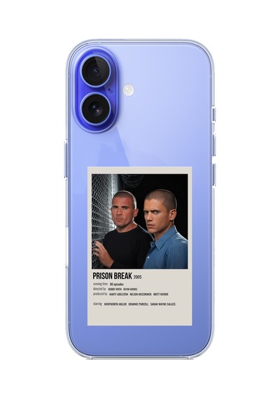Apple Uyumlu iPhone 16  Prison Break Tasarımlı Baskılı Silikon Kılıf Renkli