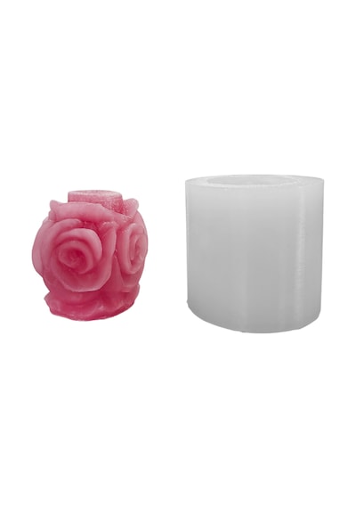Tahtakale Toptancı Silikon 3d Gül Sütunu Mum Kalıbı