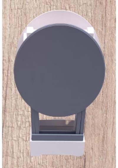 Çanta Zigon Sehpa Oval Model İkili Takım Ahşap Mdf Gri ve Beyaz Renk Uyumu El Yapımı