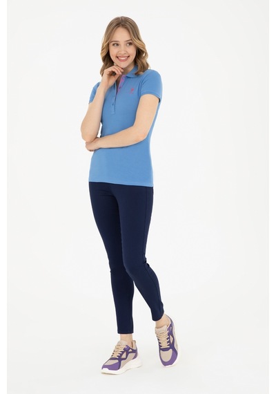 U.S. Polo Assn. Kadın Koyu Mavi Basic Polo Yaka Tişört 50289361-VR032