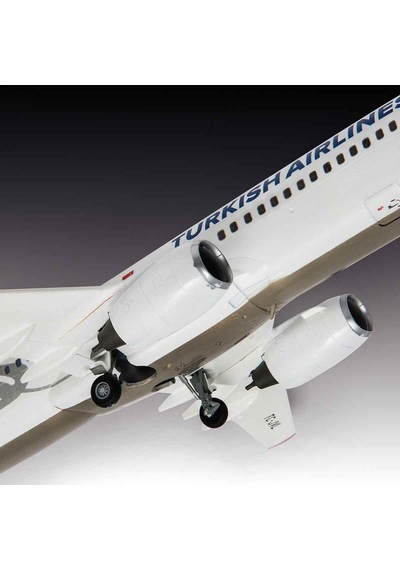 Revell Turkish Airlines Boeing 737-800 Plastik Uçak Maket Kiti 1:144 Ölçek 63 Parça