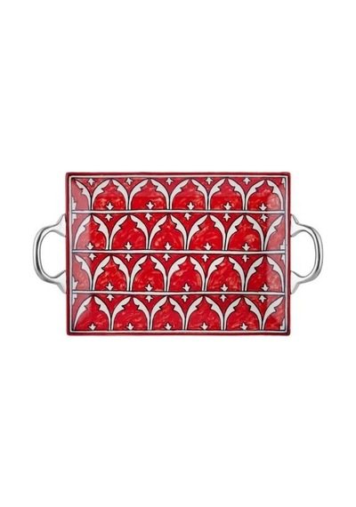 The Mia Corallo Servis Tepsisi Kırmızı 47x27 Cm Crl0018