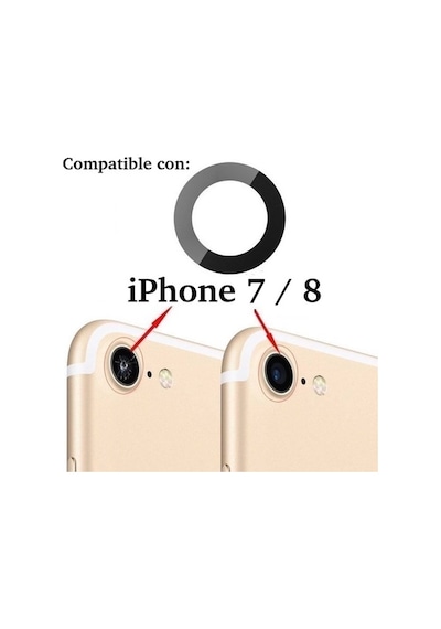 Apple Uyumlu iPhone 7 Arka Kamera Camı (Sadece Çıtasız Kamera Camı)