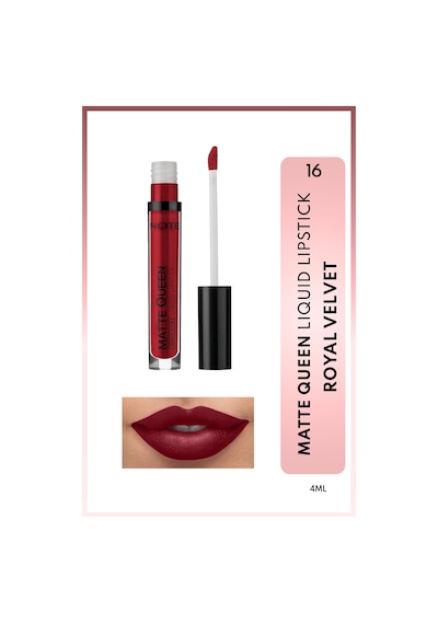 Note Cosmetique Matte Queen Lipstick Kalıcı Mat Likit Ruj - 16 Royal Velvet - Kırmızı