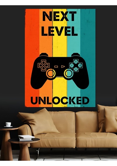 Ahşap Tablo Oyun Konsolu Gamer Posteri