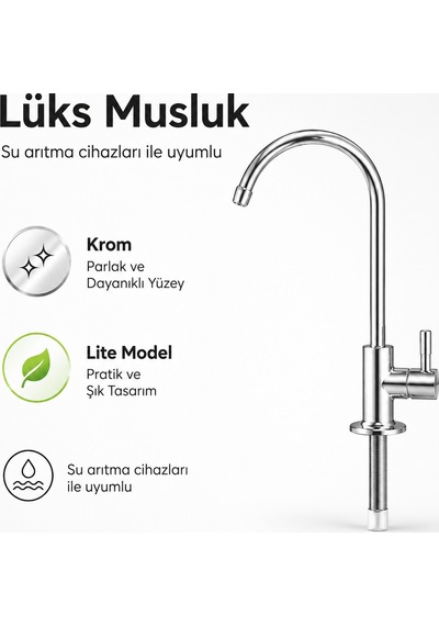 Su Arıtma Cihazı Lüks Krom Musluk Lite Model