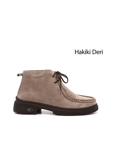 Gönderi(R) Gönderi R Vizon Süet Bağcıklı Hakiki Deri Comfort Bot Vizon-Süet