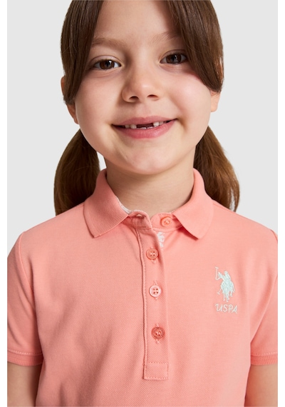 U.S. Polo Assn. Kız Çocuk Mercan Tişört Basic 50320287-vr204 Coral