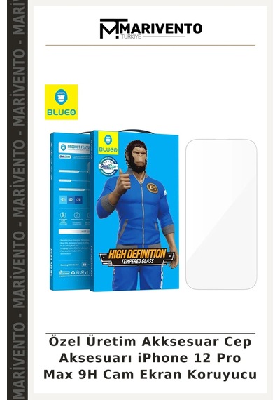 Özel Üretim Akksesuar Cep Aksesuarı İphone 12 Pro Max 9h Cam Ekran Koruyucu