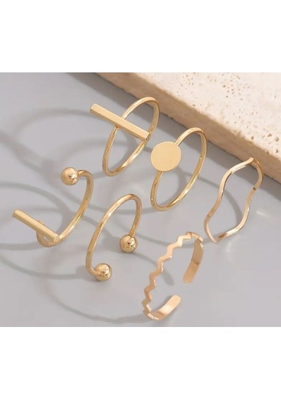 Girift Vintage Twila Gold Yüzük Seti Sarı