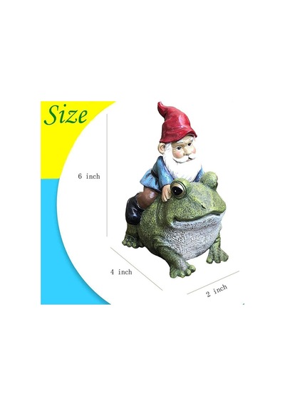 "büyülü Bahçe Gnome Majestic Frog - Ev Dekoru İçin Kaprisli Reçine Heykelcik"