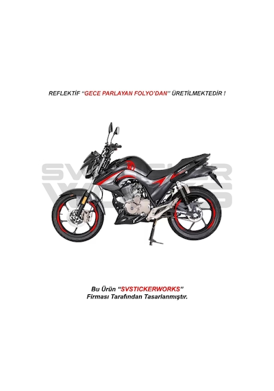 Mondial Drift L Gece Parlayan Sticker Set Paketi Jant li Kırmızı