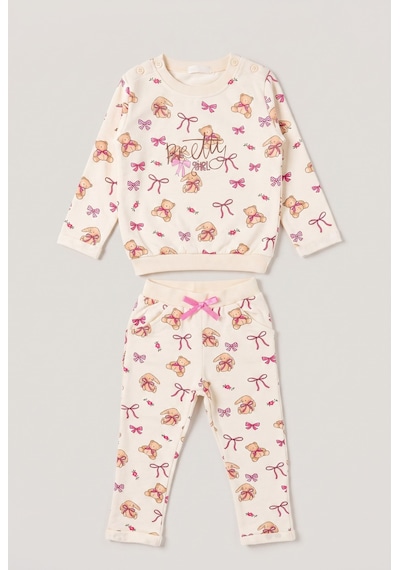 Kız Bebek Prety Girl Eşofman Takım Bej