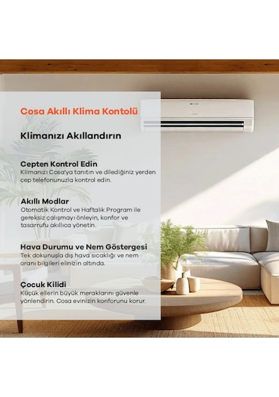 Cosa V5 Akıllı Klima Kontrolü - Beyaz Termostat