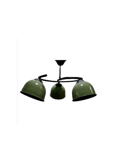 Riolight Modern Üçlü Haki Yeşil Başlık Metal Sarkıt Avize (551346660)