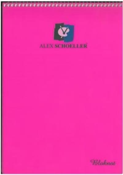 Alex Schoeller A4 80 Yp Çizgili Spiralli PP Kapak Bloknot Pembe