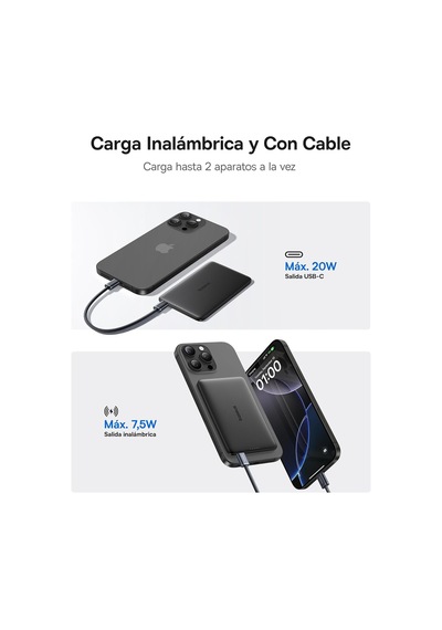 Am41 Picogo 0.3'' Ultra İnce 5000mah Magsafe Kablosuz Powerbank, Siyah