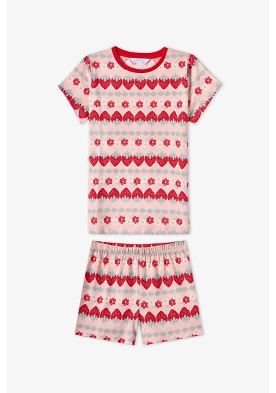 Penti  Kırmızı Kız Çocuk Berrylicious Pamuklu 2'li Pijama Takımı