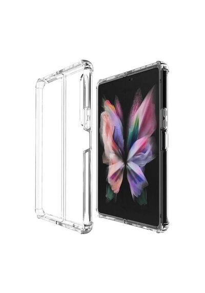 Kilifone - Galaxy Z Fold 3 Uyumlu Kılıf Şeffaf Koruyucu Nitro Anti Shock Silikon - Renksiz - T25228