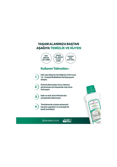 Doğal Leke Çıkarıcı Parfümlü Halı Şampuanı 2'li Set Diğer