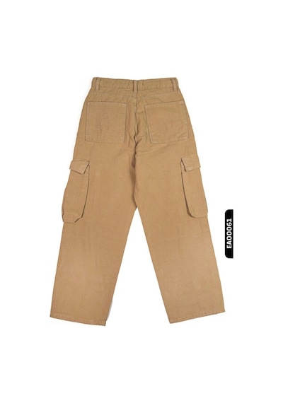 Xo Kids Oversize Fermuarlı Kargo Çift Cepli Geniş Paçalı Erkek Çocuk Pantolon 5-14 Yaş 2421