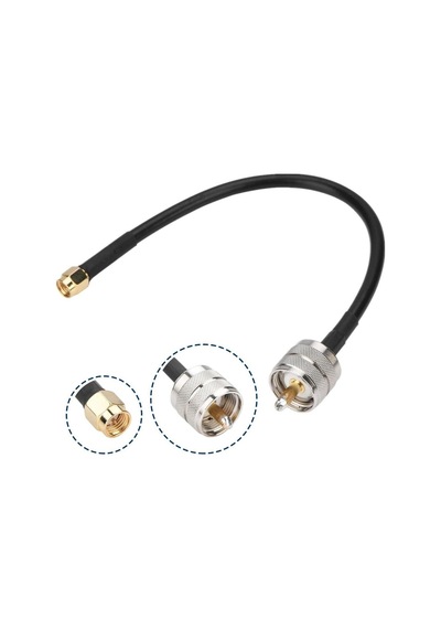 Zetiling Koaksiyel Kablo Hattı, 20 Cm Sma Pl259 Erkek - Uhf Pl259 Erkek Düz Rf Pigtail Koaksiyel Kablo