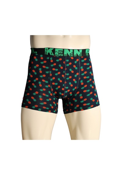 Kenn Paul 3'lü Desenli Pamuklu Lüks Boxer Konforlu Boxer Yumuşak Çok Renkli