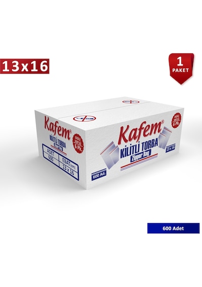 13 X 16 Cm Kilitli Poşet / Naylon Torba 600 Adet - Kafem