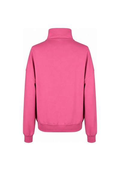 Trender Manhattan Baskı Yarım Fermuarlı Pembe Kadın Sweatshirt 27kdt1000023