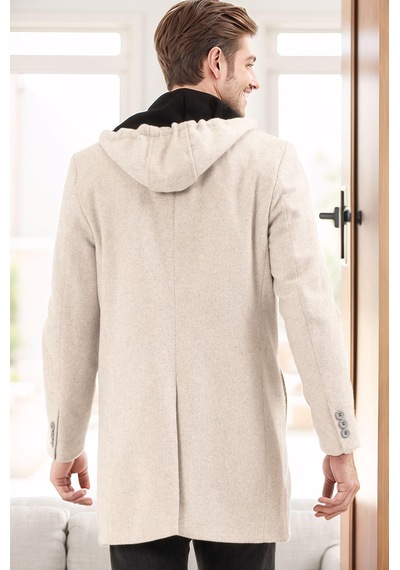 Plt9376 Dewberry Erkek Palto-desenli Bej Desenli Bej