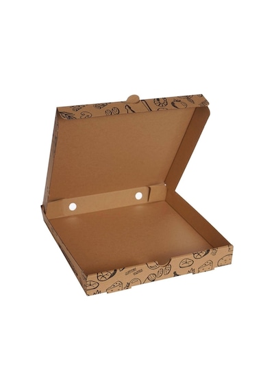 Mi x Baskılı Pizza Kutusu 24 CM 24 x 24 x 4 CM  500 Adet