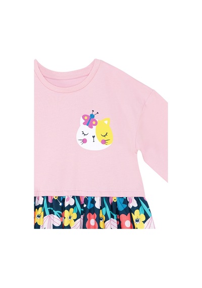 Denokids Unique Kız Çocuk Elbise Pembe